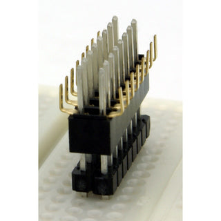 16-pin Dual-Row Female Header, 0.1″ Pitch, Spans Breadboard Gap (D147)