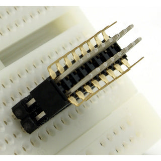 16-pin Dual-Row Female Header, 0.1″ Pitch, Spans Breadboard Gap (D147)
