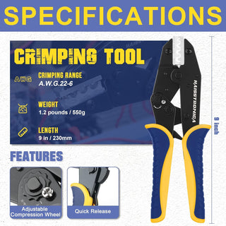 Non-Insulated Terminal/Butt Connecter Crimper