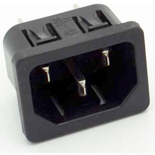 Panel Mount Snap-In IEC C14 Male Socket