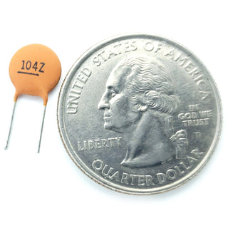 ceramic capacitor 0.1 μF +80%-20% 50 volts Y5V