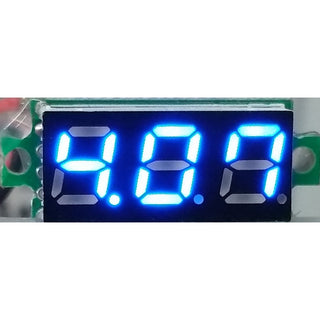 LED Mini Volt Meter (Blue 3.3 to 30 VDC 2 wire) (D91)