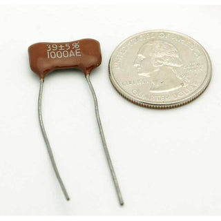 mica capacitor 39 pF ±5% 1000 volts