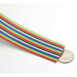 25 Conductor .05" Pitch 28 AWG Rainbow Ribbon Cable