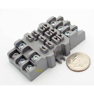 relay socket: 11 positions panel mount screw terminals