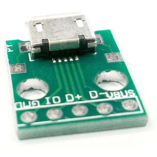 Micro USB (Micro-B) Breakout Board