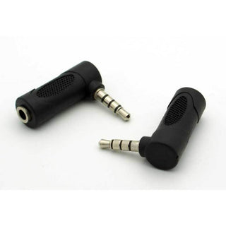 3.5mm 4 Conductor Male - Female Right Angle Adapter