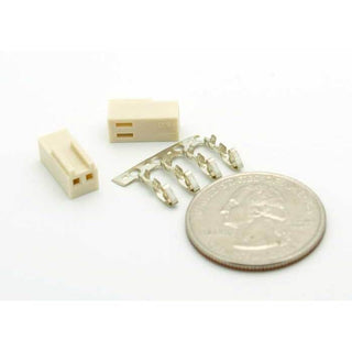 2 Pin 0.1" Polarized Locking Female Socket Connector - 2 Pack