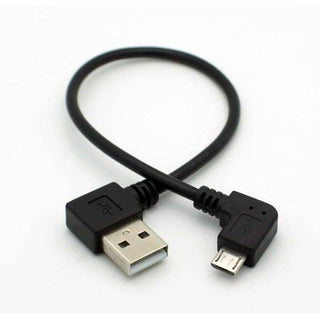 USB A to Micro USB 90° Angle - LEFT Hand