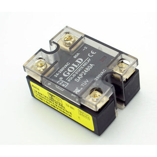 Gold 280 VAC @ 80A solid State Relay SPST N.O. AC Controlled