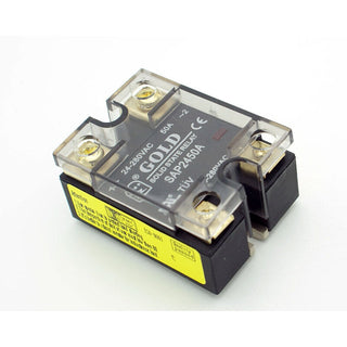 Gold 280 VAC @ 60A solid State Relay SPST N.O. AC Controlled