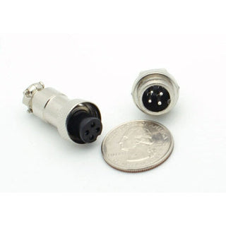 4 Pin Miniature Microphone Connector (Male/Female Pair)