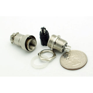 4 Pin Miniature Microphone Connector (Male/Female Pair)
