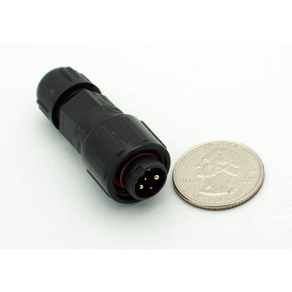 Medium Series 6 Pin Male Inline Waterproof Connector - 18-24 AWG