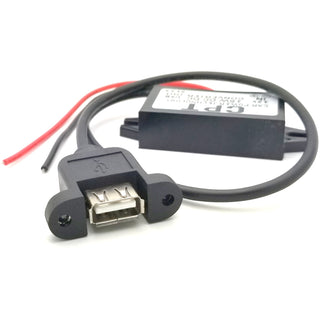 12VDC to USB 5V 3A Power Supply - Panel Mount USB / Hardwire