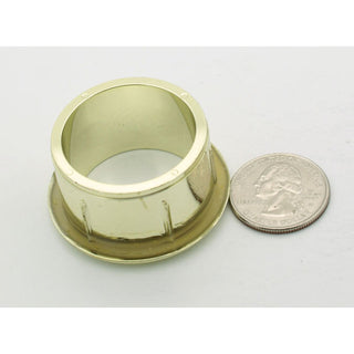 1+1/2" Diameter Desk Grommet - no cap - Metallic Coated Plastic - Brass