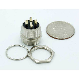 4 Pin Male Chassis Mount CB Mic Connector