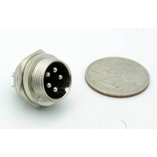 5 Pin Male Chassis Mount CB Mic Connector
