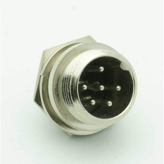 6 Pin Male Chassis Mount CB Mic Connector