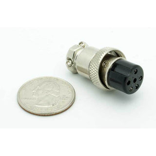 6 Pin Female Inline CB Mic Connector