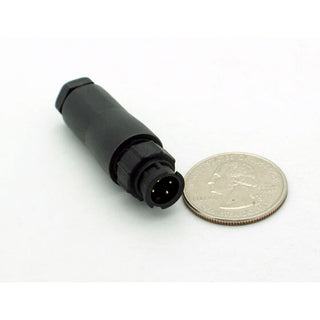 Small Series 4 Pin Male Inline Waterproof Connector - 20-26 AWG