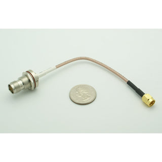 RP-TNC Female - SMA Male Cable - 5"