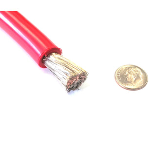 1/0 AWG Wire - Stranded - Red