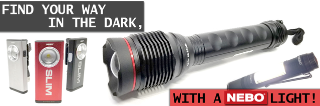 Find your way in the dark with a NEBO light!
