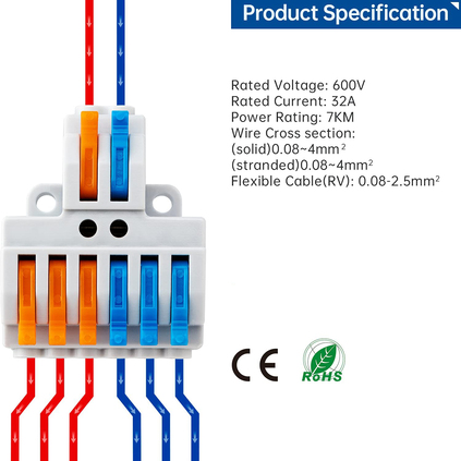 WAGO Style Wire Connector 2 Conductor To 4 Conductor