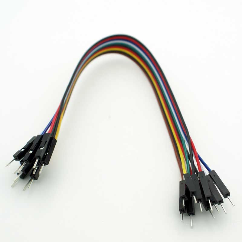 Premium Breadboard Jumper Wires Male To 24AWG 10 Colors 100-Pack By Hellotronics 