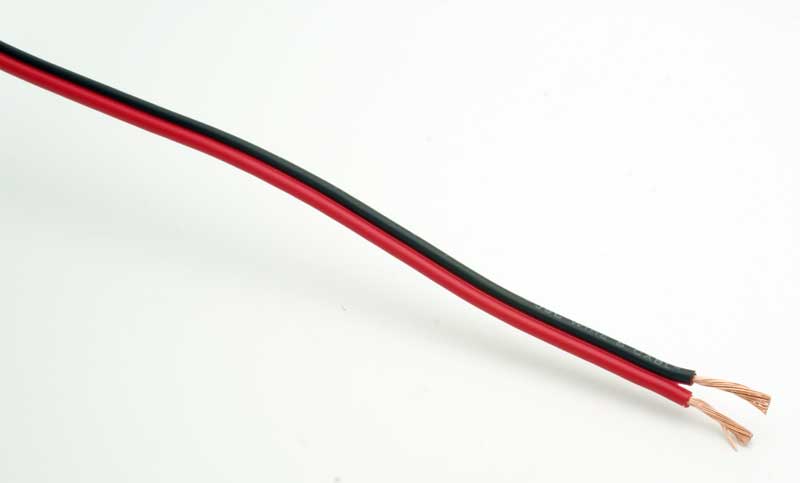 tro trådløs Peep 16 AWG 2 Conductor Red/Black Speaker Wire / Power Wire -USA Made