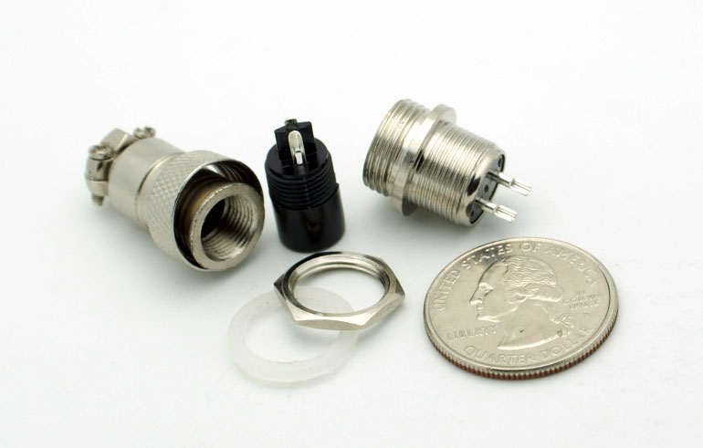 2 Pin Miniature Microphone Connector (Male/Female Pair)