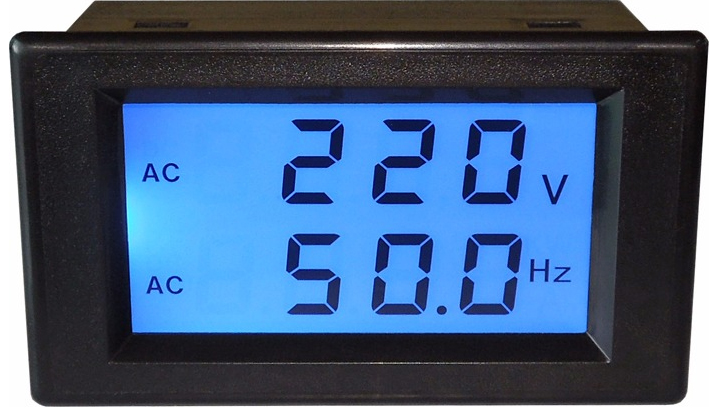 LCD Digital Volt Frequency Power Voltage Meter Monitor Voltmeter Ammeter 300V US 