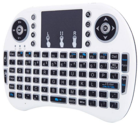 Teclado I8 Mini teclado inalámbrico G Flying Mouse Touch Teclado de  computadora digital Batería seca Teclado pequeño