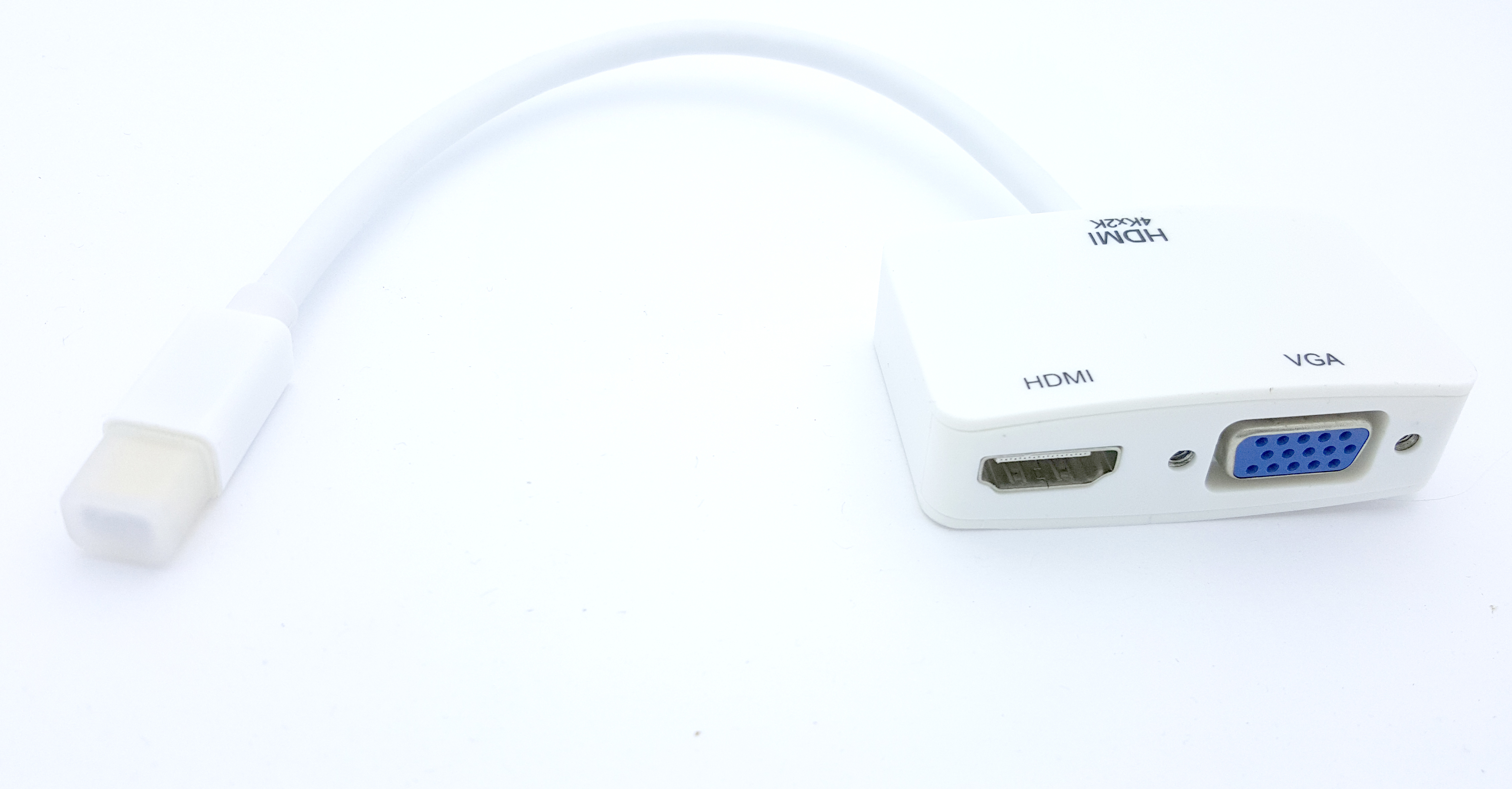 Mini DisplayPort (Thunderbolt) to VGA+HDMI Female Adapter